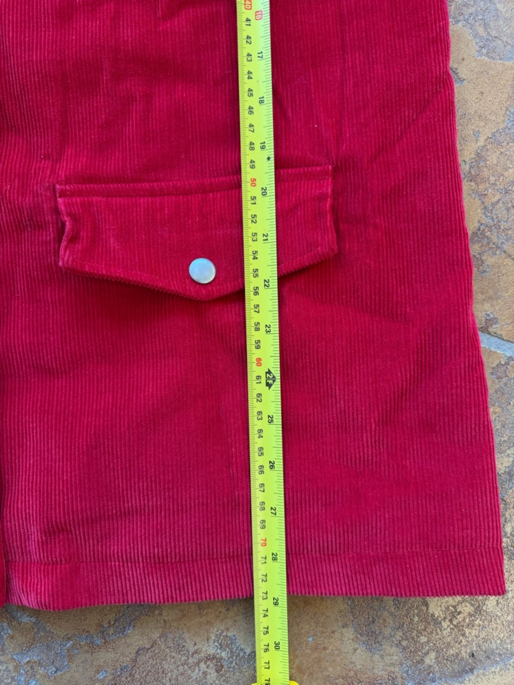 Villager red Corduroy Jacket with Plaid flannel Lining - Picture 4 of 8